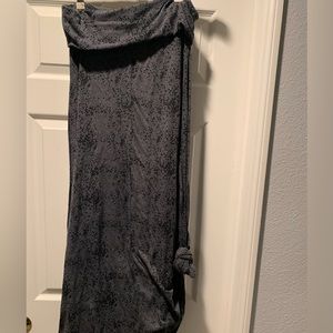 Lularoe Maxi skirt. Black with white polka dots